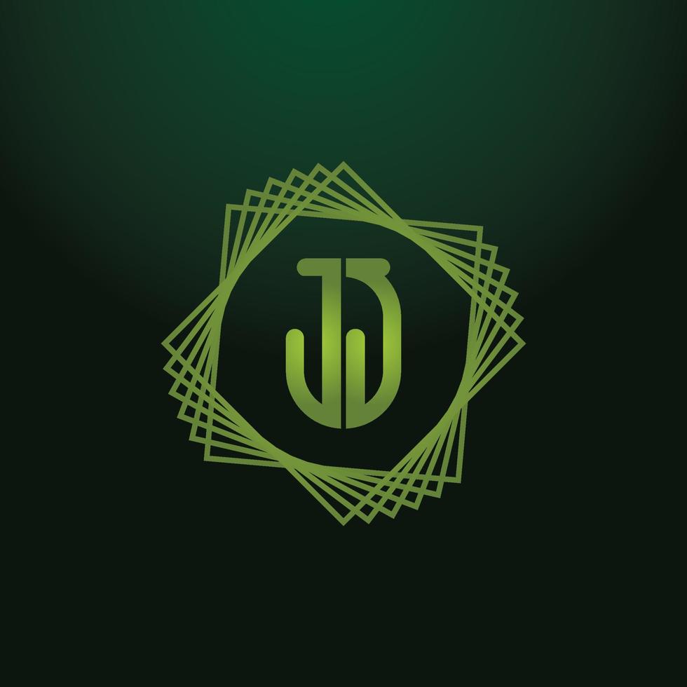 Simple Modern JJ J Monogram Logo vector