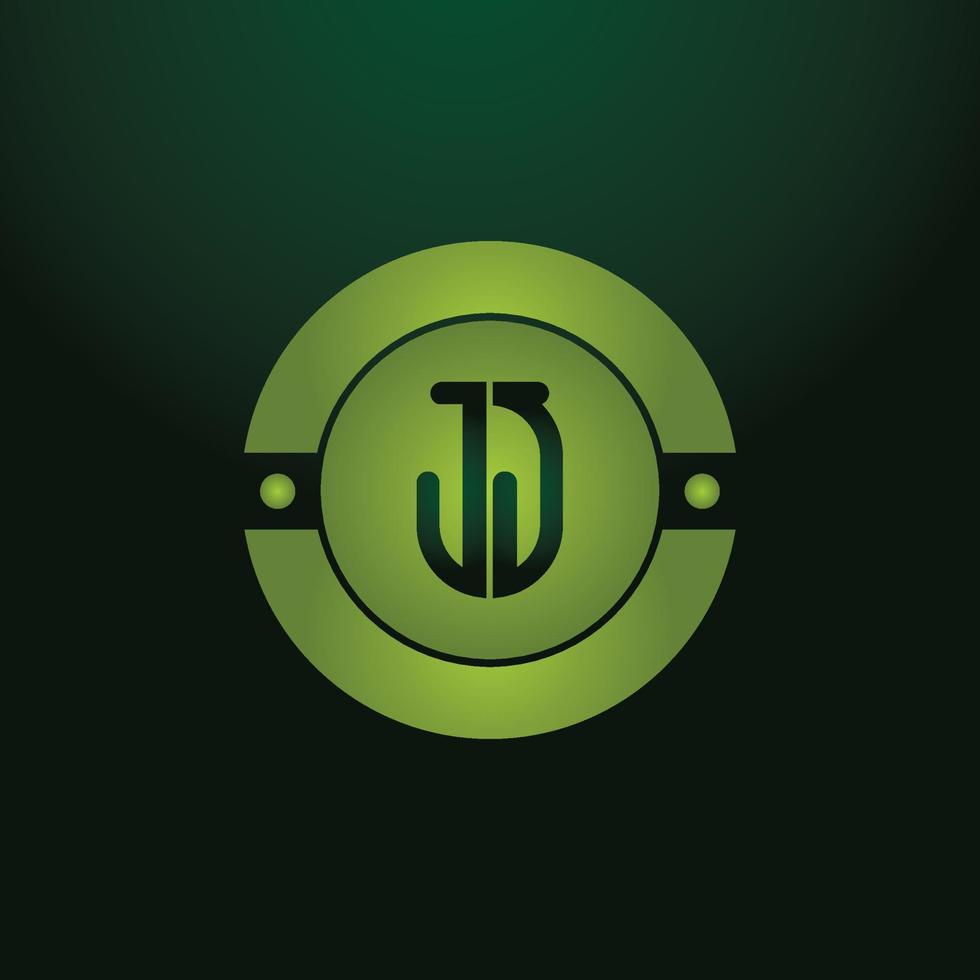 Simple Modern JJ J Monogram Logo vector