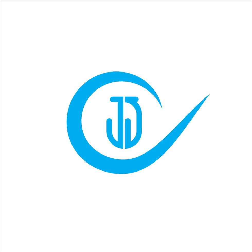 Simple Modern JJ J Monogram Logo vector