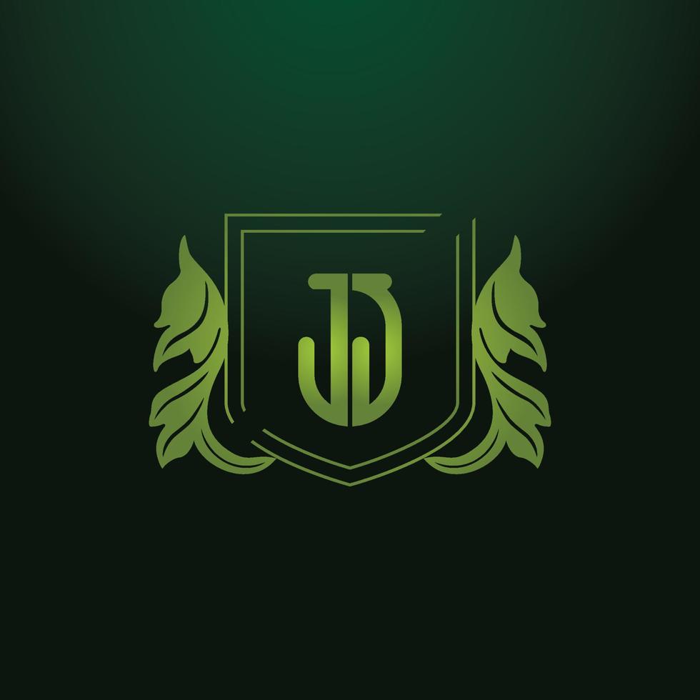 Simple Modern JJ J Monogram Logo vector