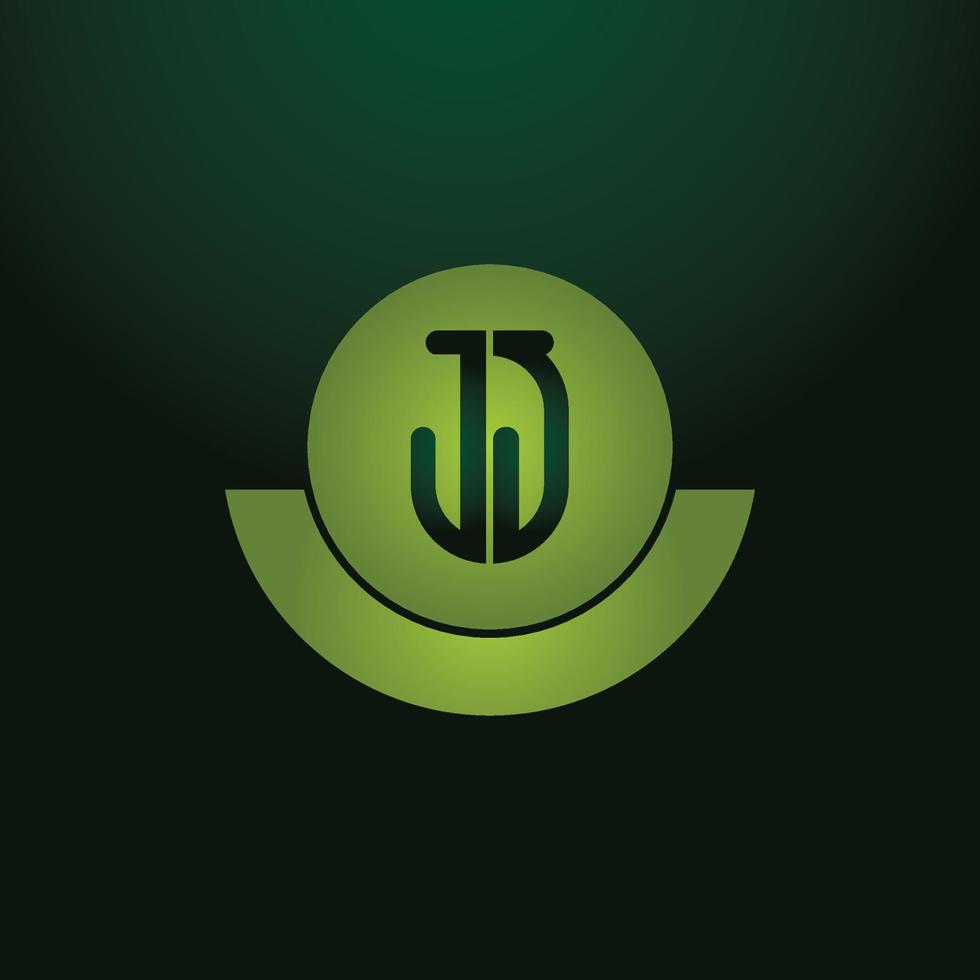 Simple Modern JJ J Monogram Logo vector