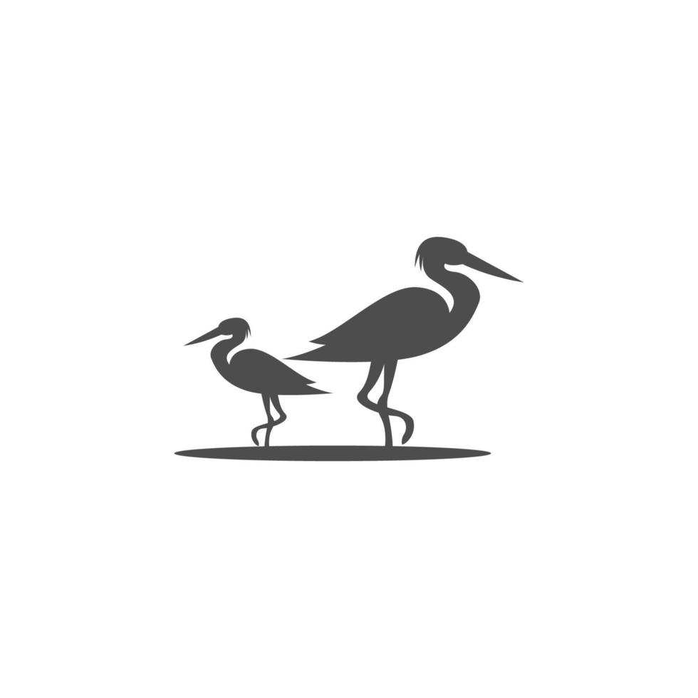 Heron logo icon illustration vector