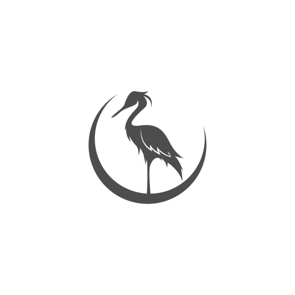 Heron logo icon illustration vector