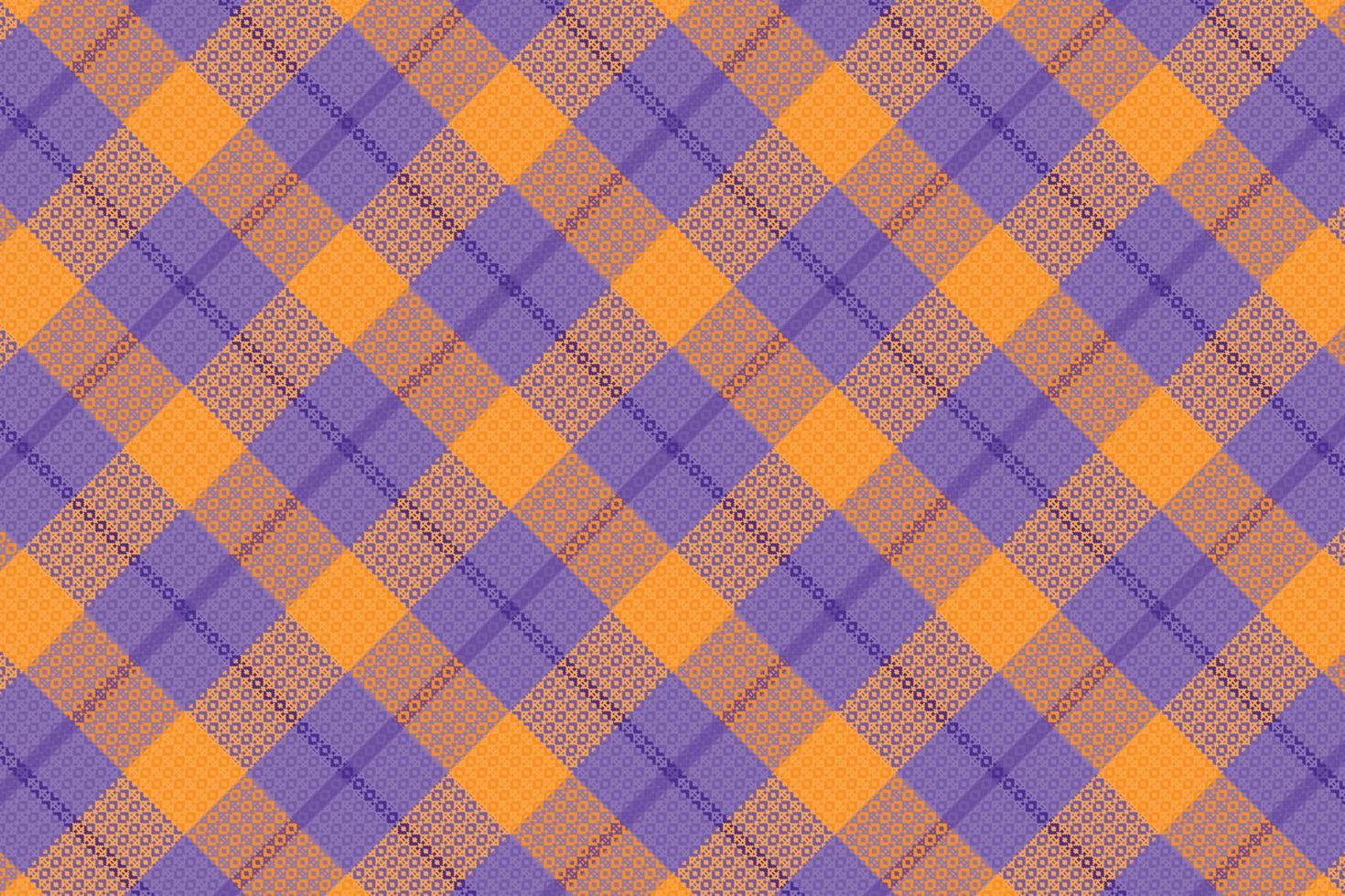 Tartan or plaid halloween color pattern. vector