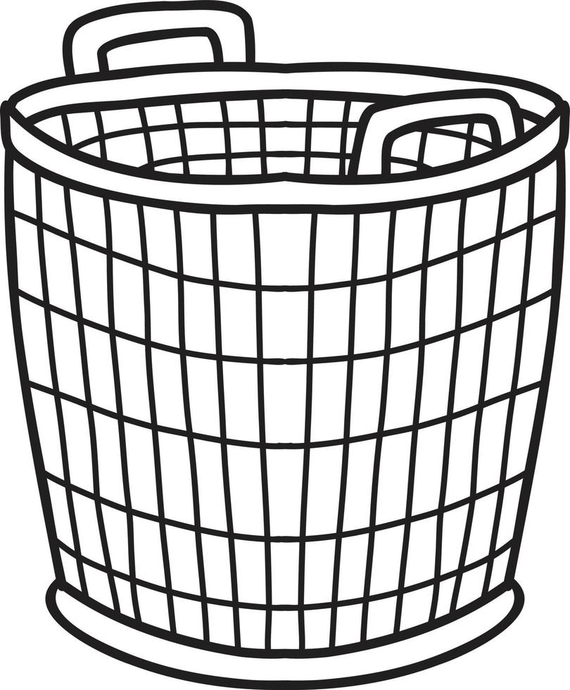 Hand Drawn basket for stuff illustration vector