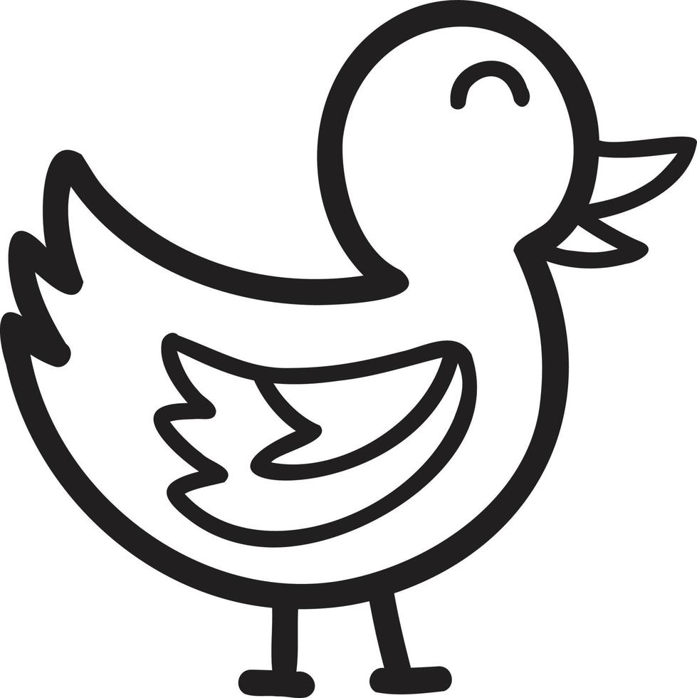 Hand Drawn cute chick illustration vector