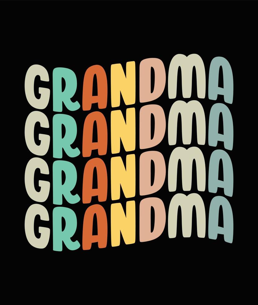 Mom mother grandpa vintage text warp vector