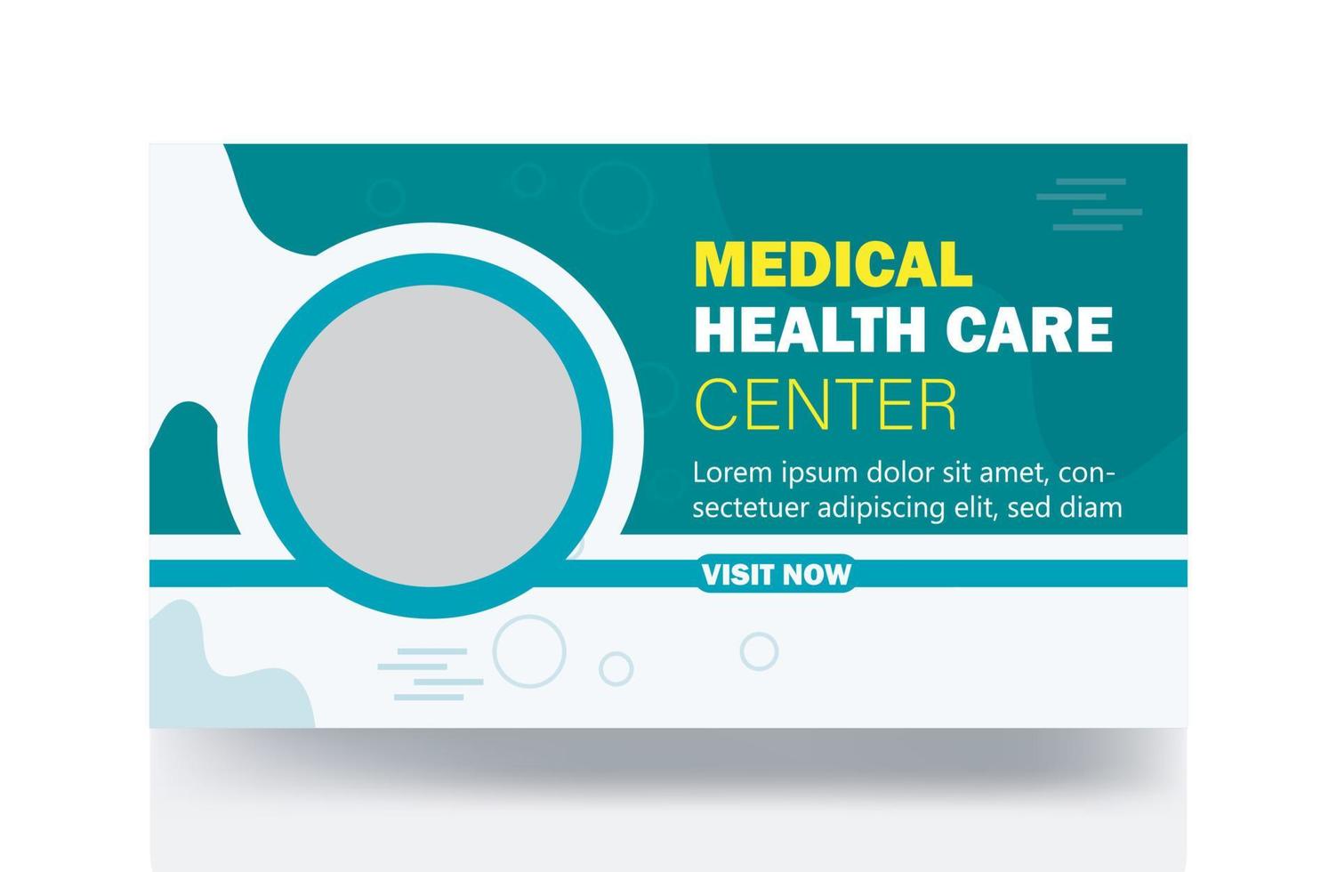 medical health care banner cover poster thumbnail social media cover template, web banner template vector