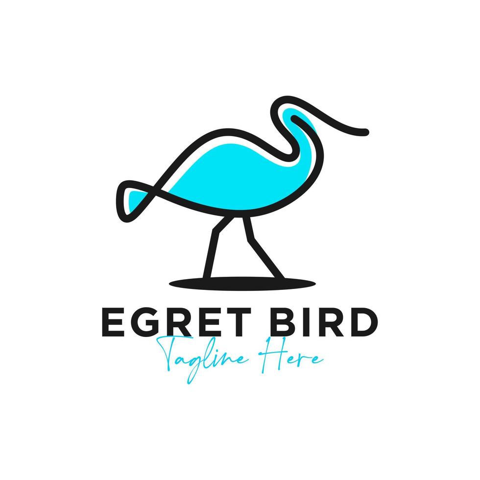 egret vector logo design your