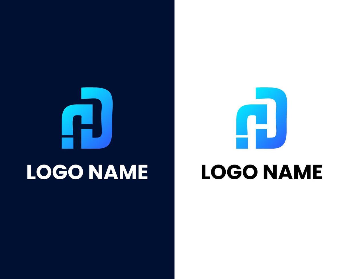 plantilla de diseño de logotipo moderno letra d y g e i vector