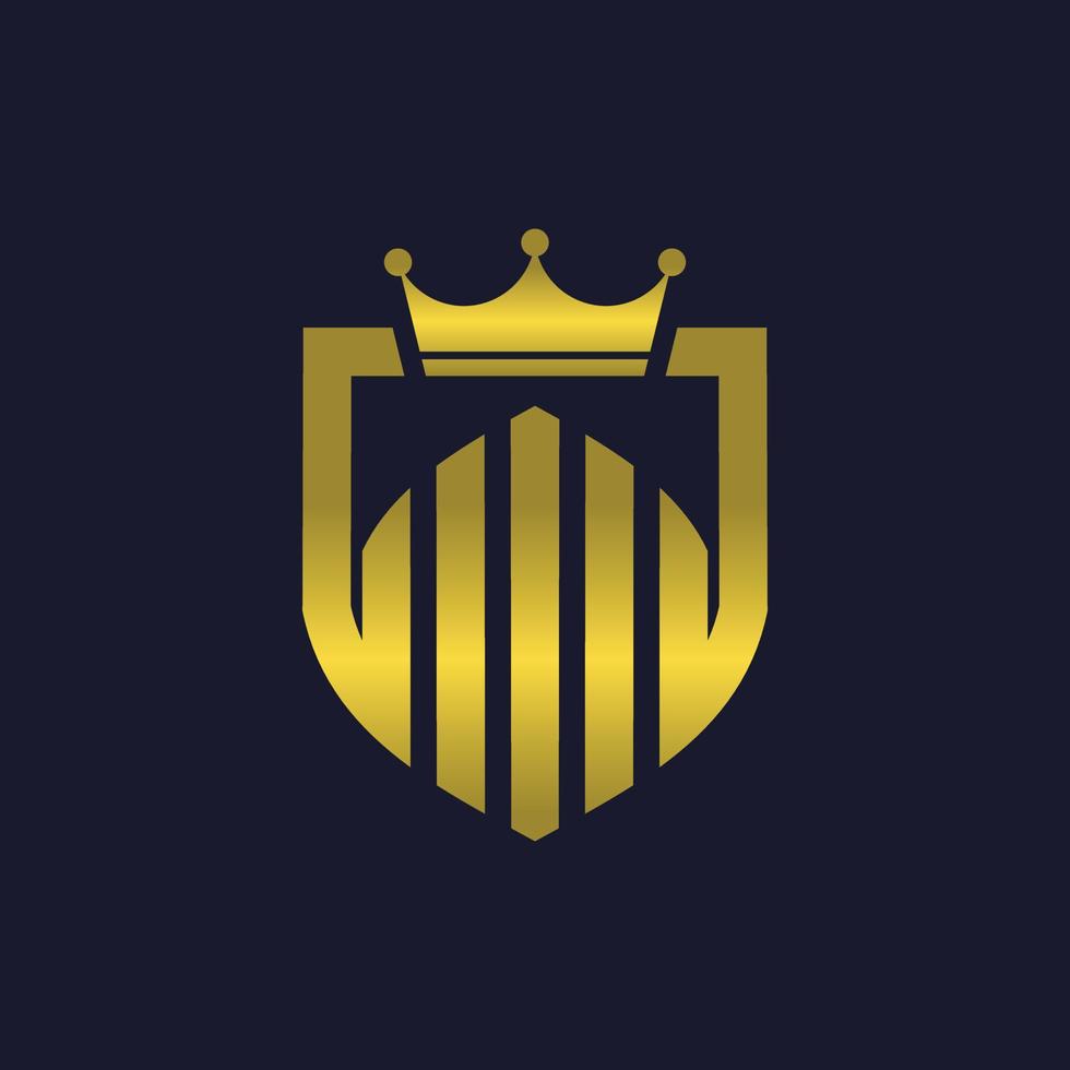 Building Shield Crown Royal Modern Logo vector