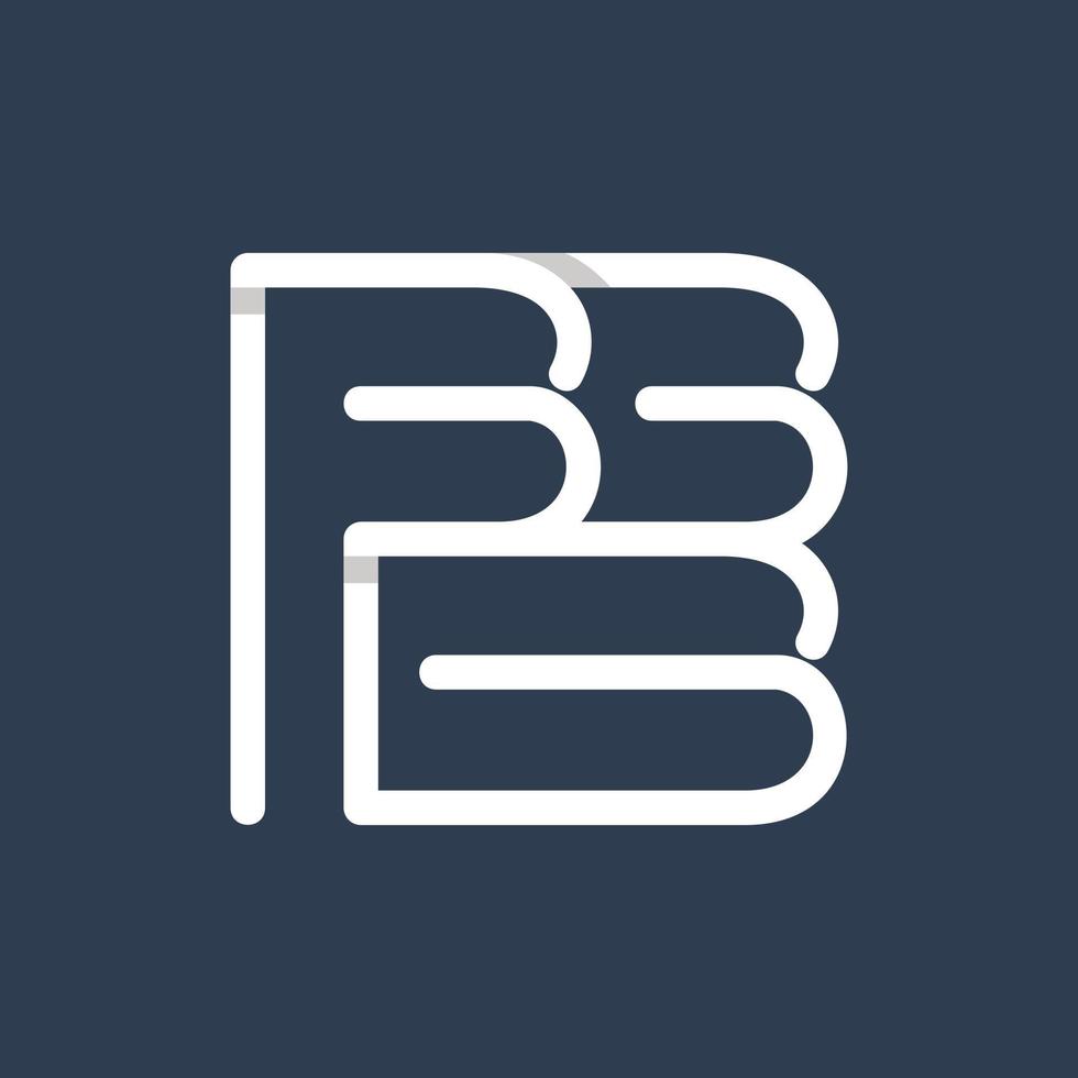 Triple B Monogram Geometric Modern Logo vector