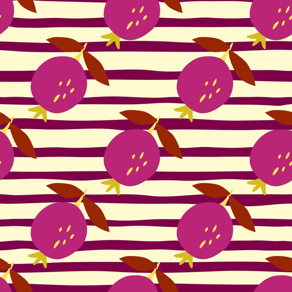 patrón sin costuras con fruta de granada. fondo de pantalla de frutas botánicas. vector