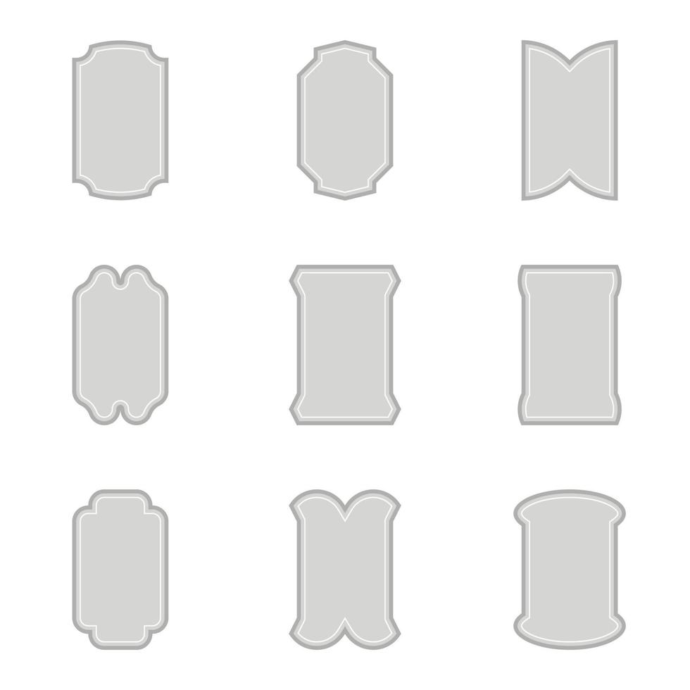 Grey vintage label. Vintage frame. vector