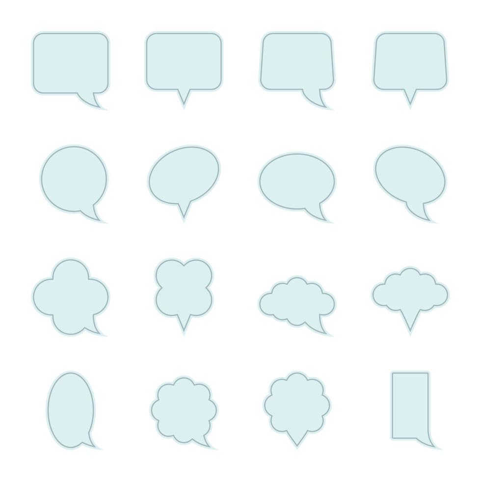 Blue speech bubble. Frame for message. vector