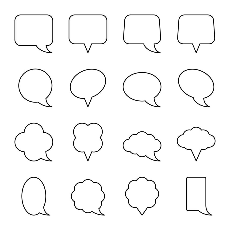 Line Speech bubble. Frame for message. vector
