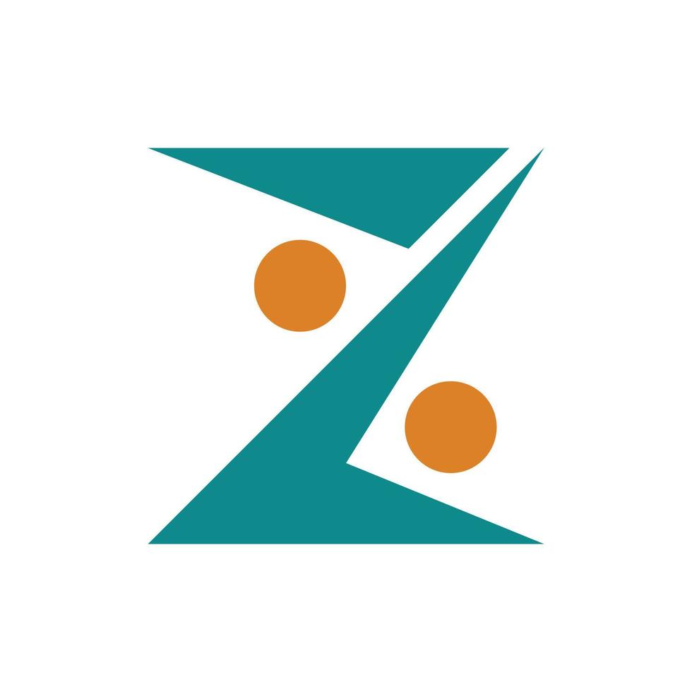 Letter Z Human Community Modern Logo vector