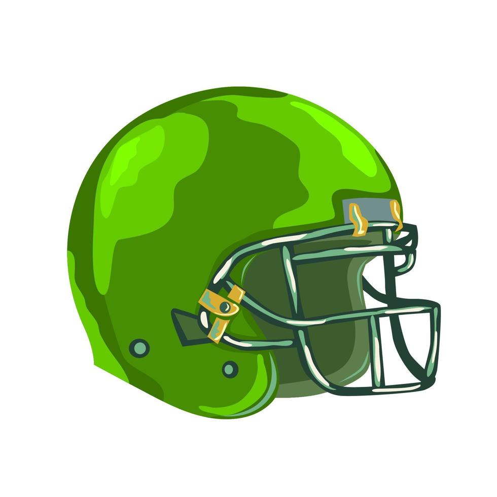 American Football Helmet Green WPA vector