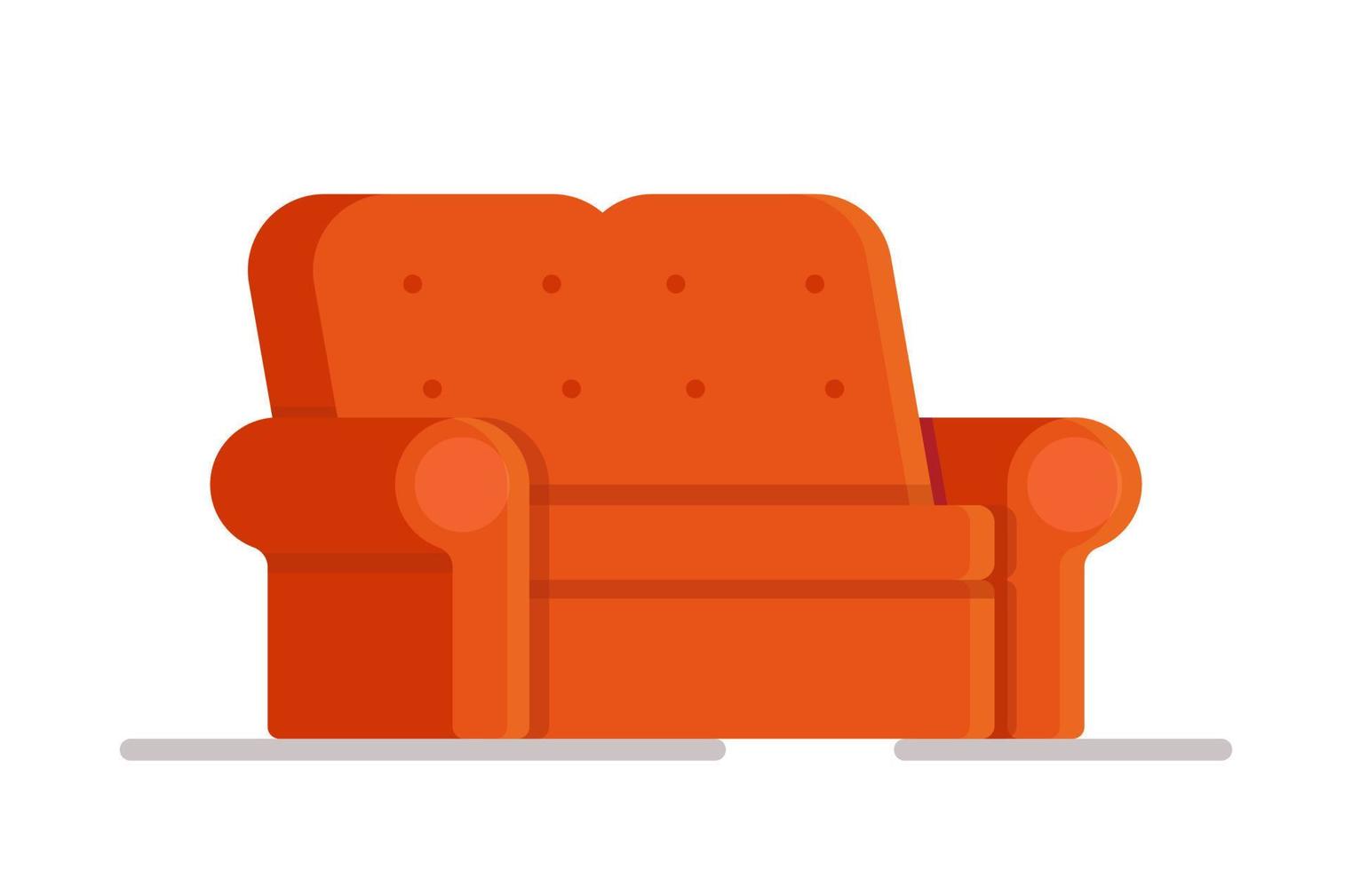 ilustración vectorial del sofá de navidad. muebles de año nuevo. vector