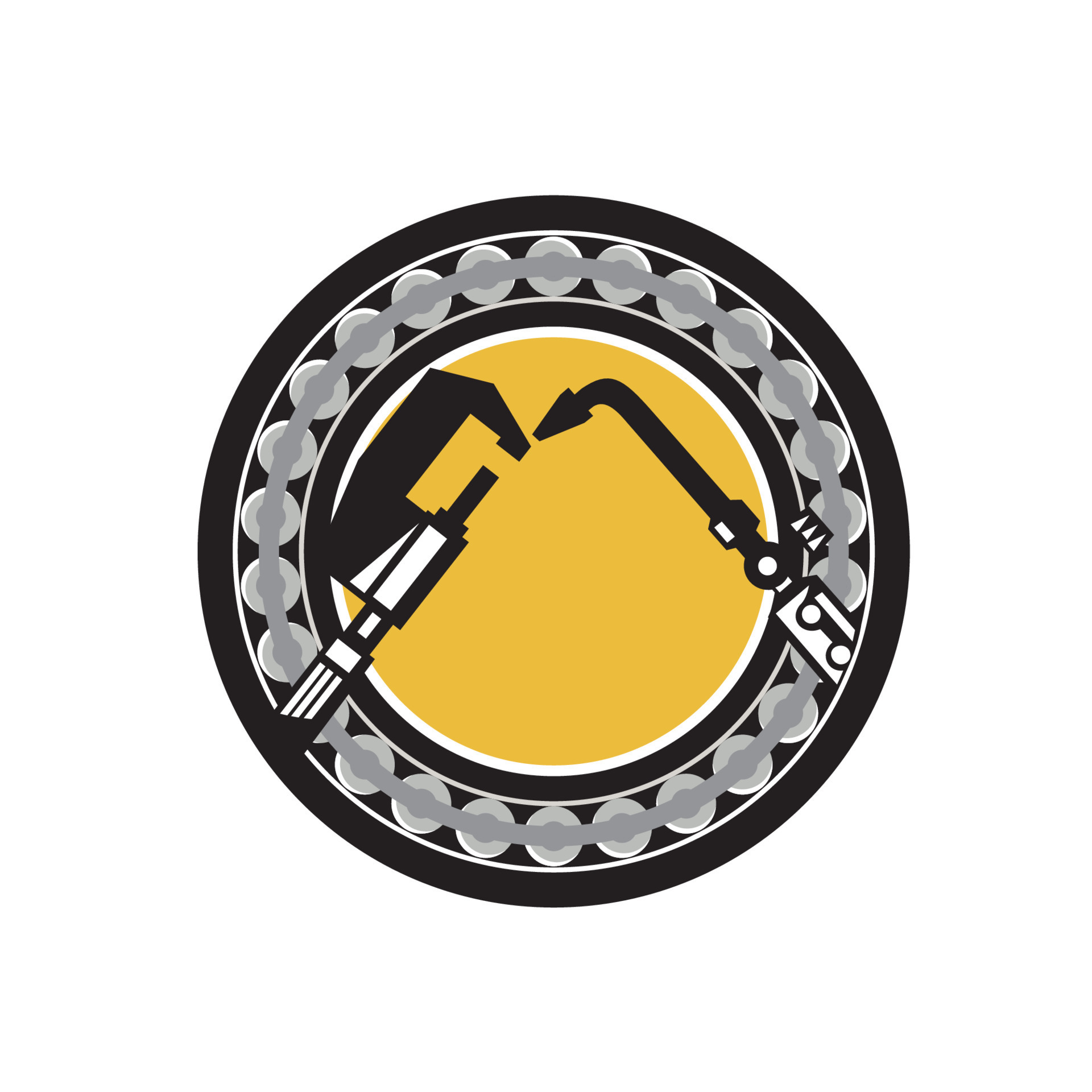 Welding Torch Caliper Ball Bearing Circle Retro 11885629 Vector Art at