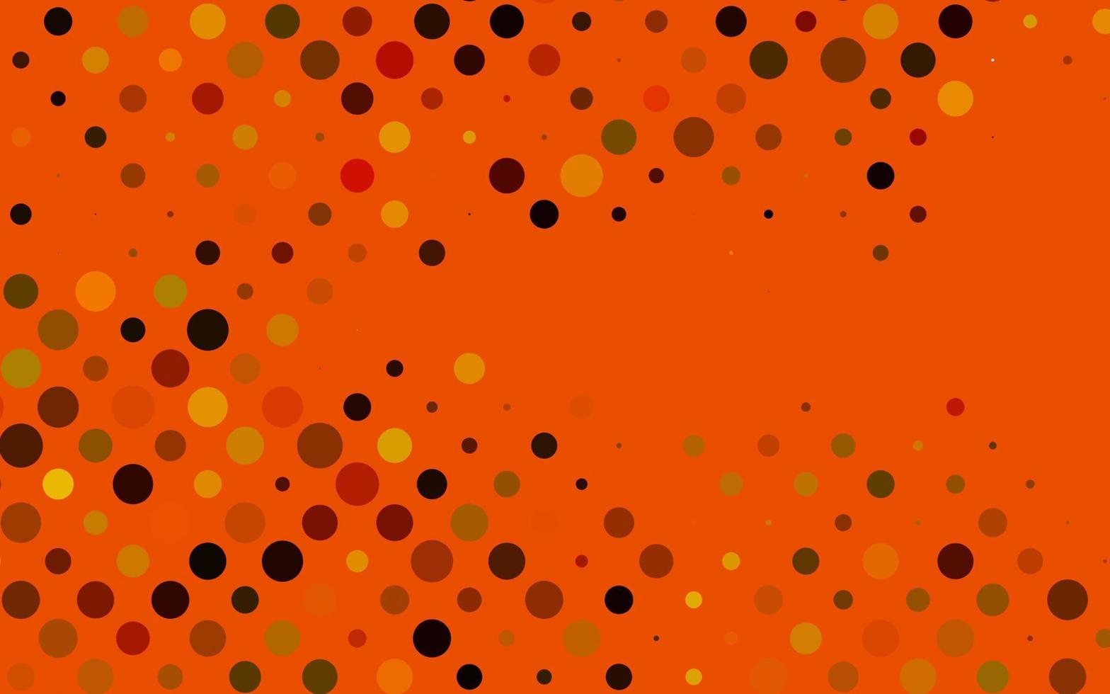 Telón de fondo de vector naranja claro con puntos.