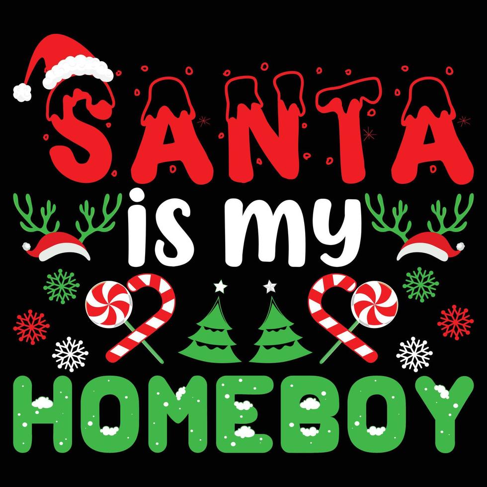 Christmas T-shirt Design Print Ready File Vector