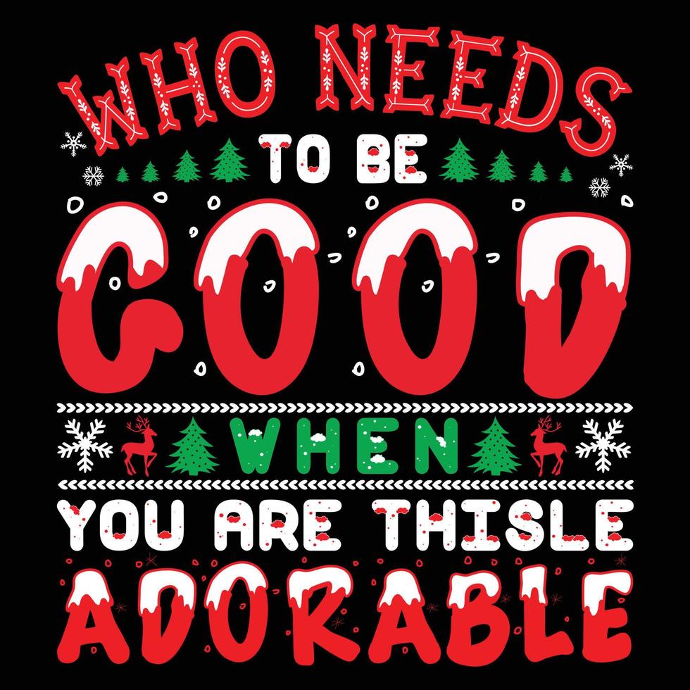 Christmas T-shirt Design Print Ready File Vector