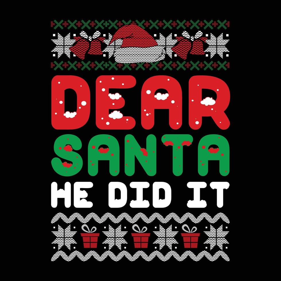 Christmas T-shirt Design Print Ready File Vector