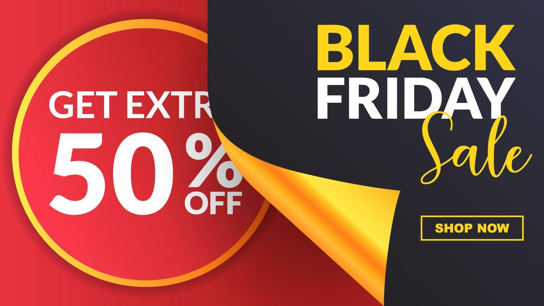 black friday sale banner layout for promotion template design vector