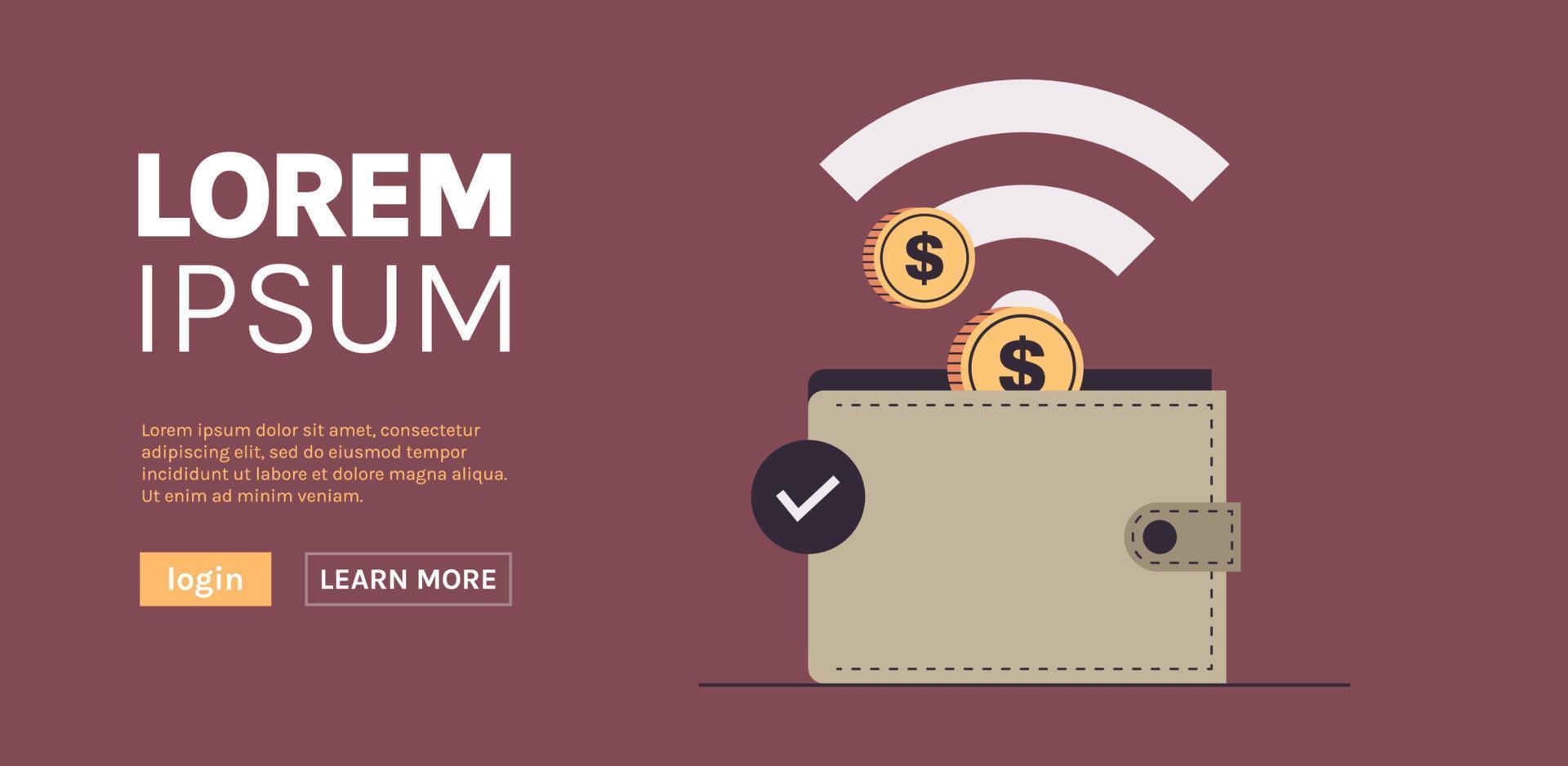 Online payment and pay for purchases with account in mobile phone flat vector illustration.