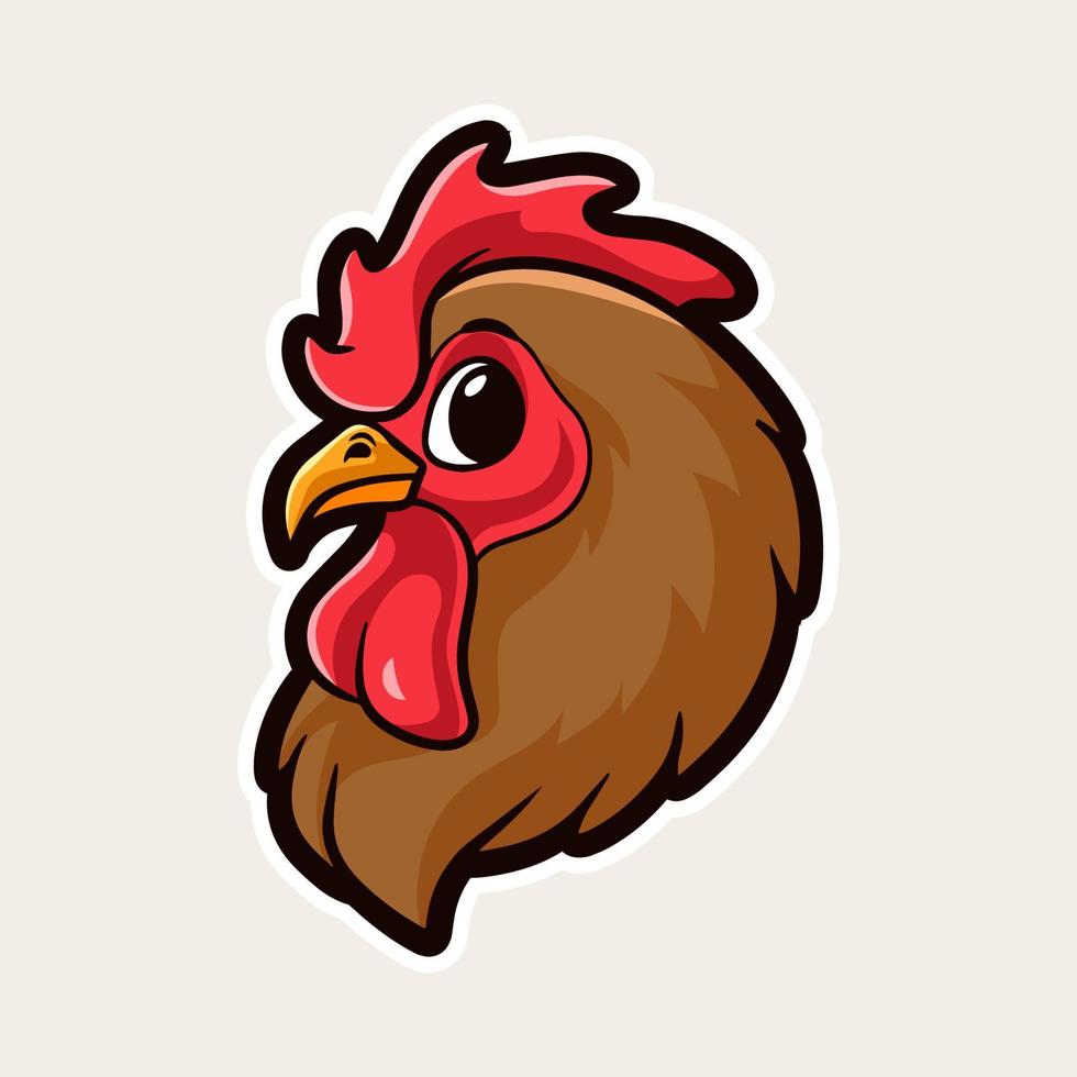 Chicken chef mascot logo design vector