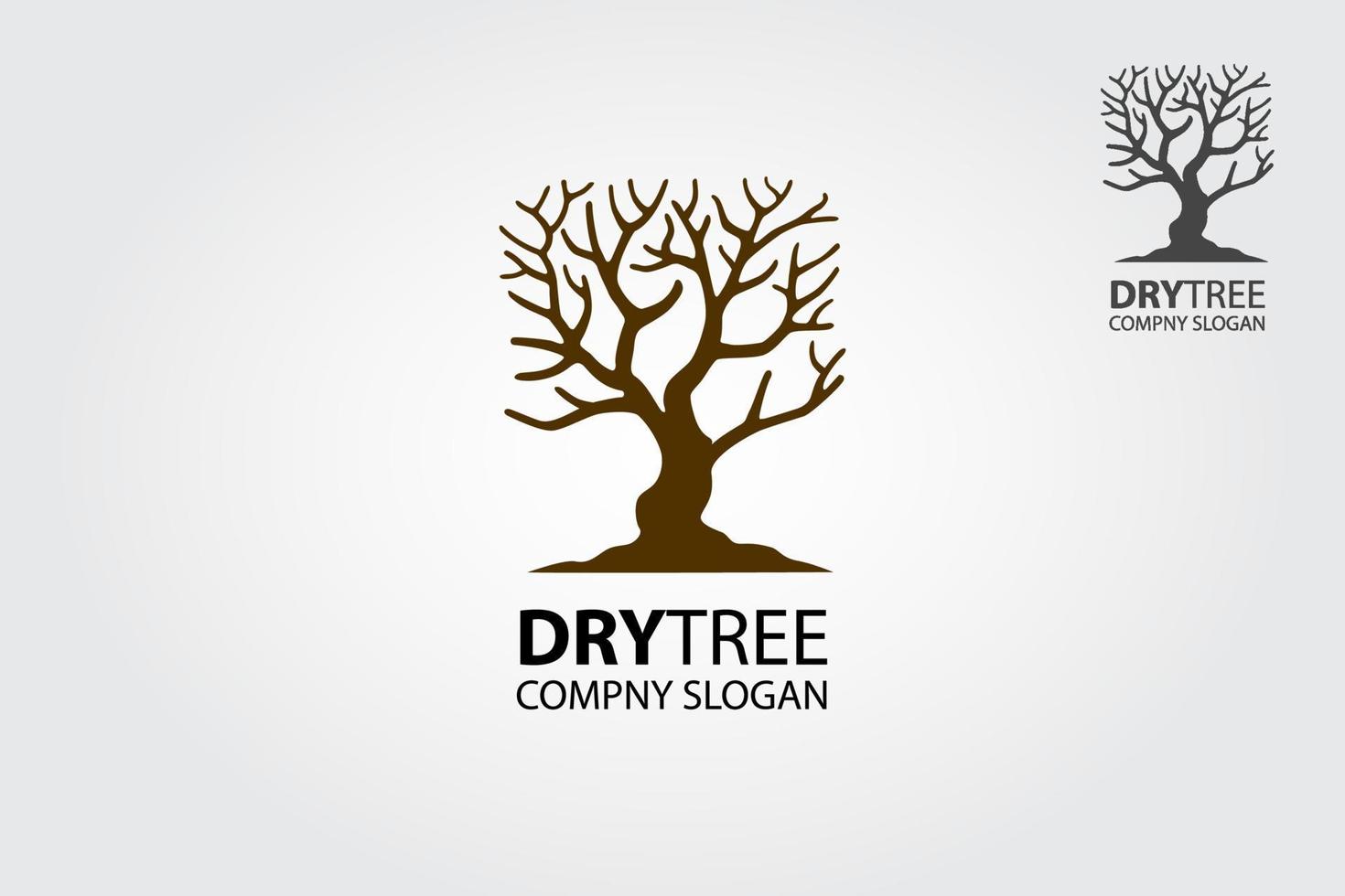 plantilla de logotipo de vector de árbol seco. características de la plantilla del logotipo del árbol. este logo es decorativo, moderno, limpio y simple.