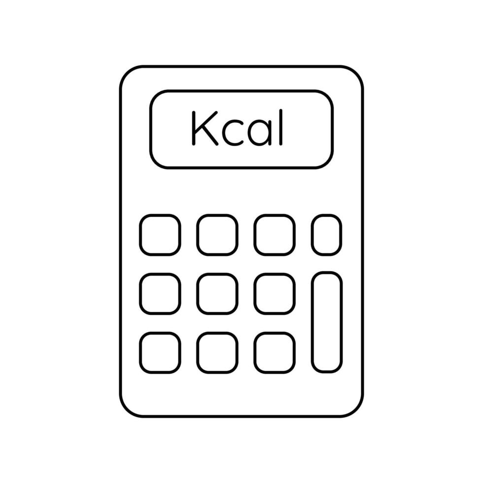 calculadora de calorías de ilustración vectorial vector