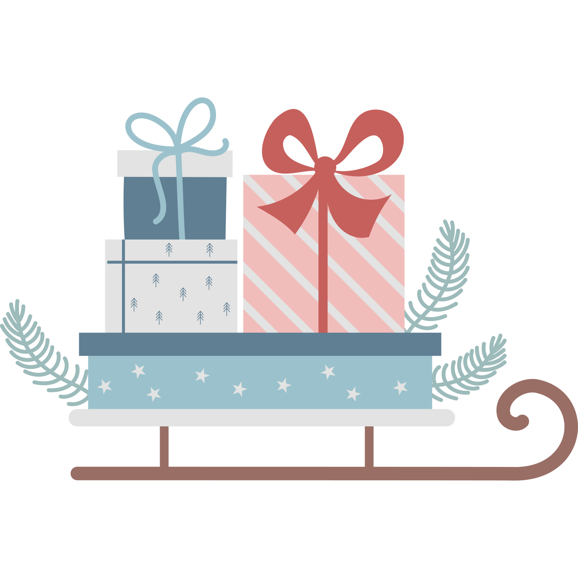Sleigh with boxes and gifts 11886700 PNG