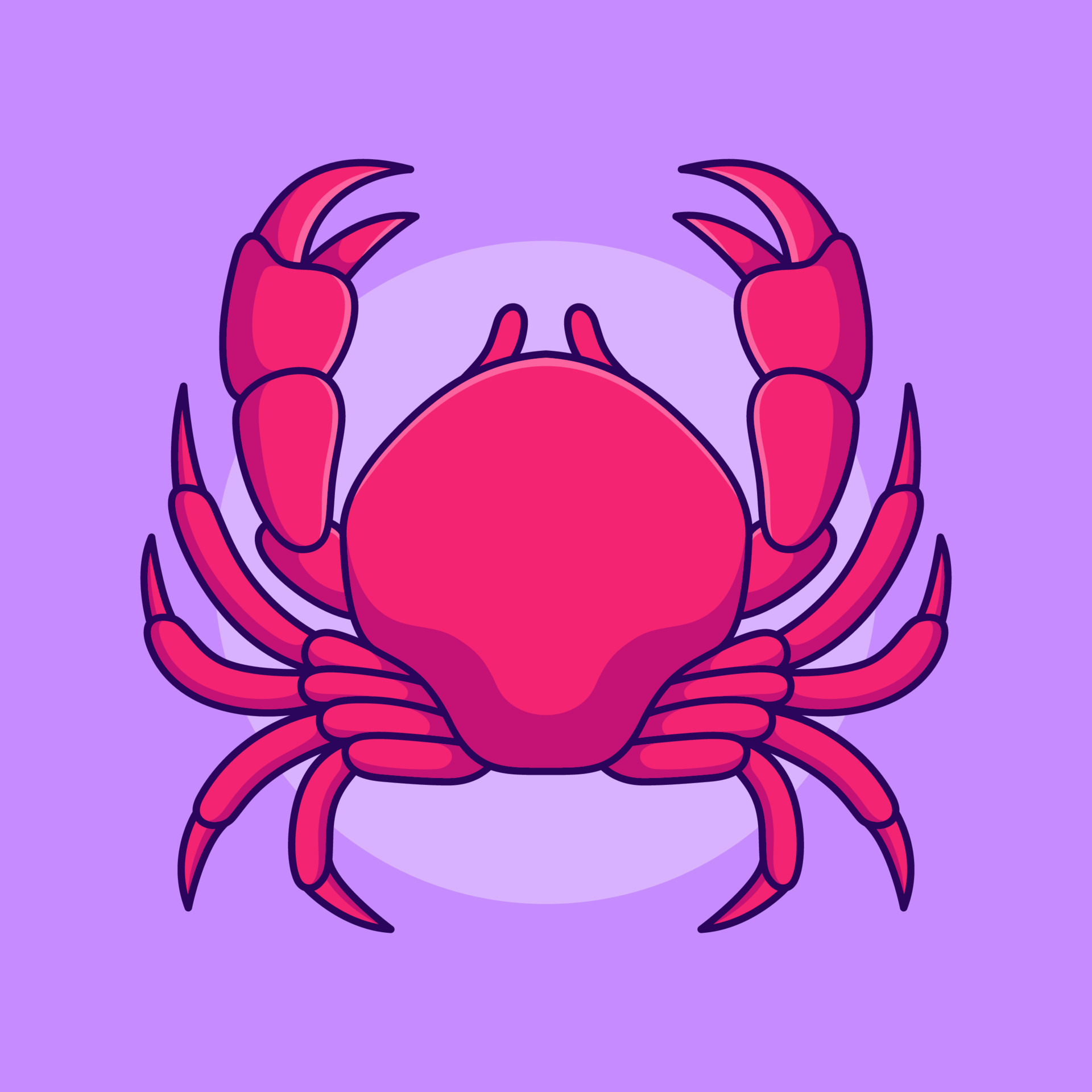 cartoon cute crab drawing vector illustration 11886757 Vector Art at