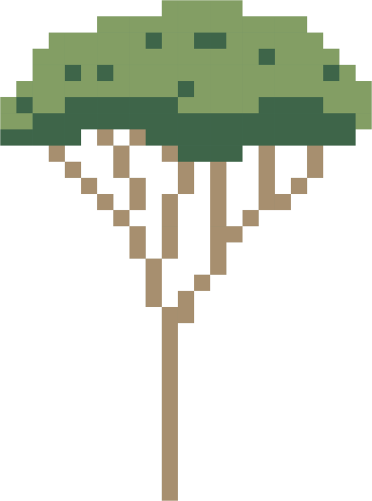 simplicity tree freehand pixel flat design png