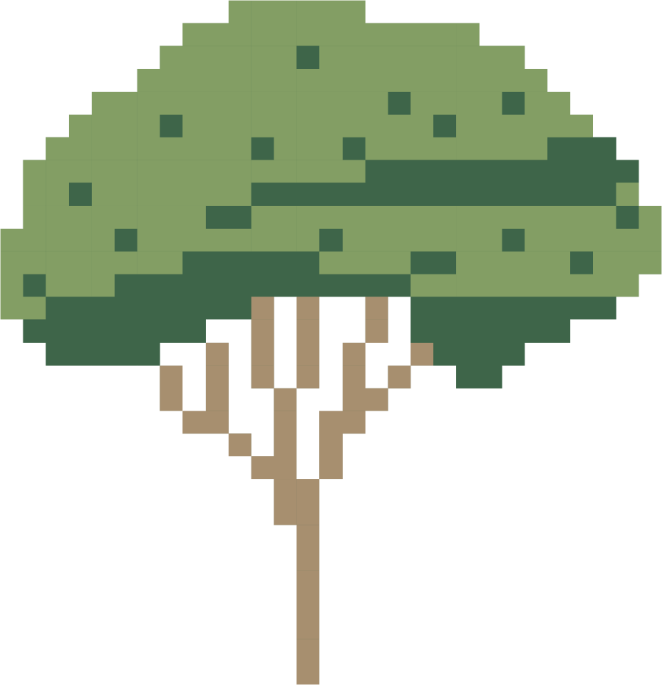 simplicity tree freehand pixel flat design png
