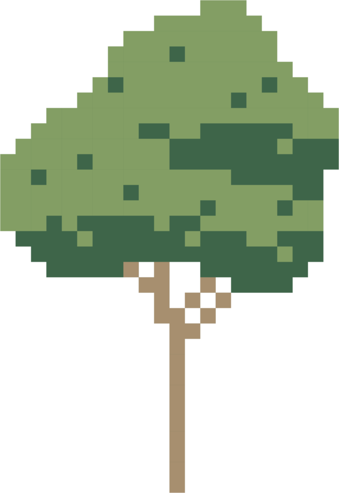 simplicity tree freehand pixel flat design png