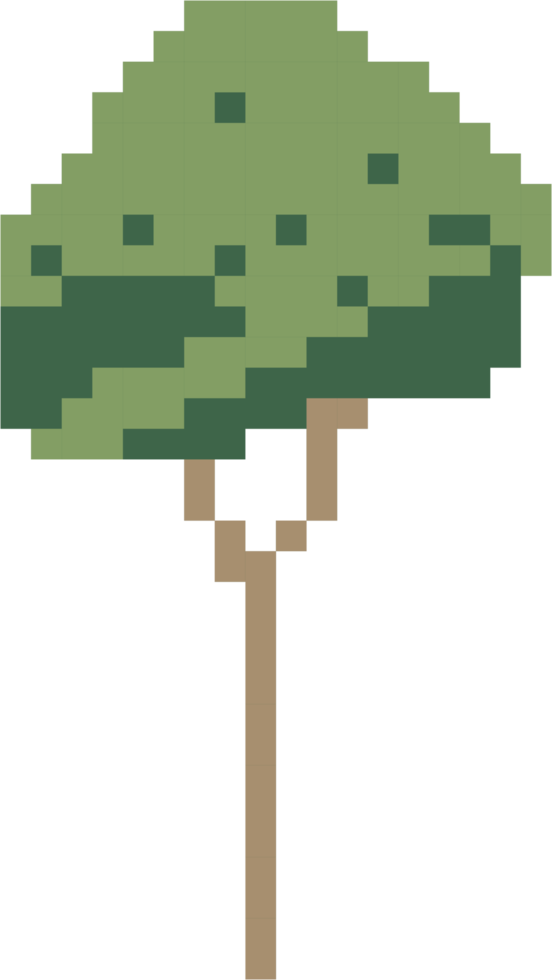 Einfachheit Baum Freihand-Pixel-flaches Design png