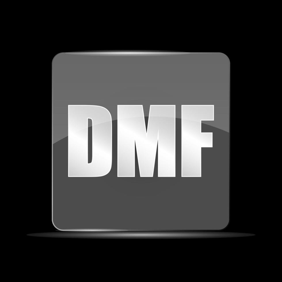 DMF File Icon, Flat Design Style vector