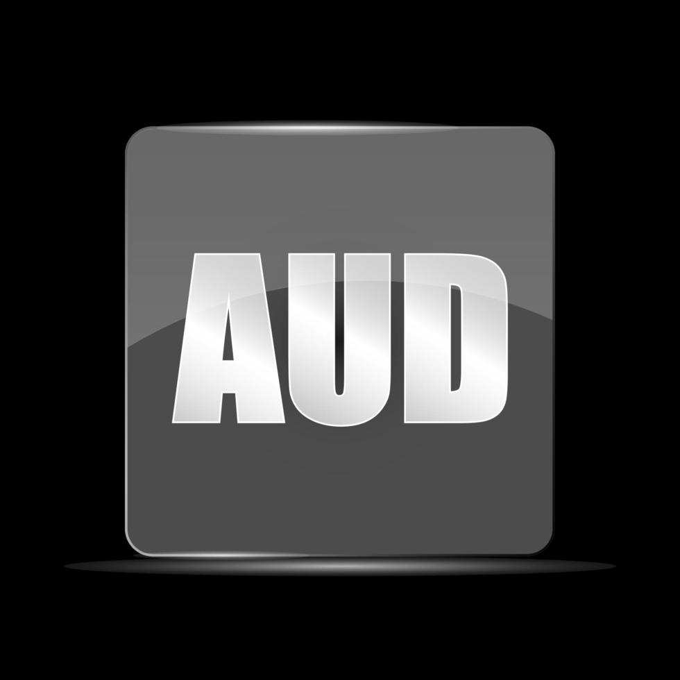 AUD File Icon, Flat Design Style vector