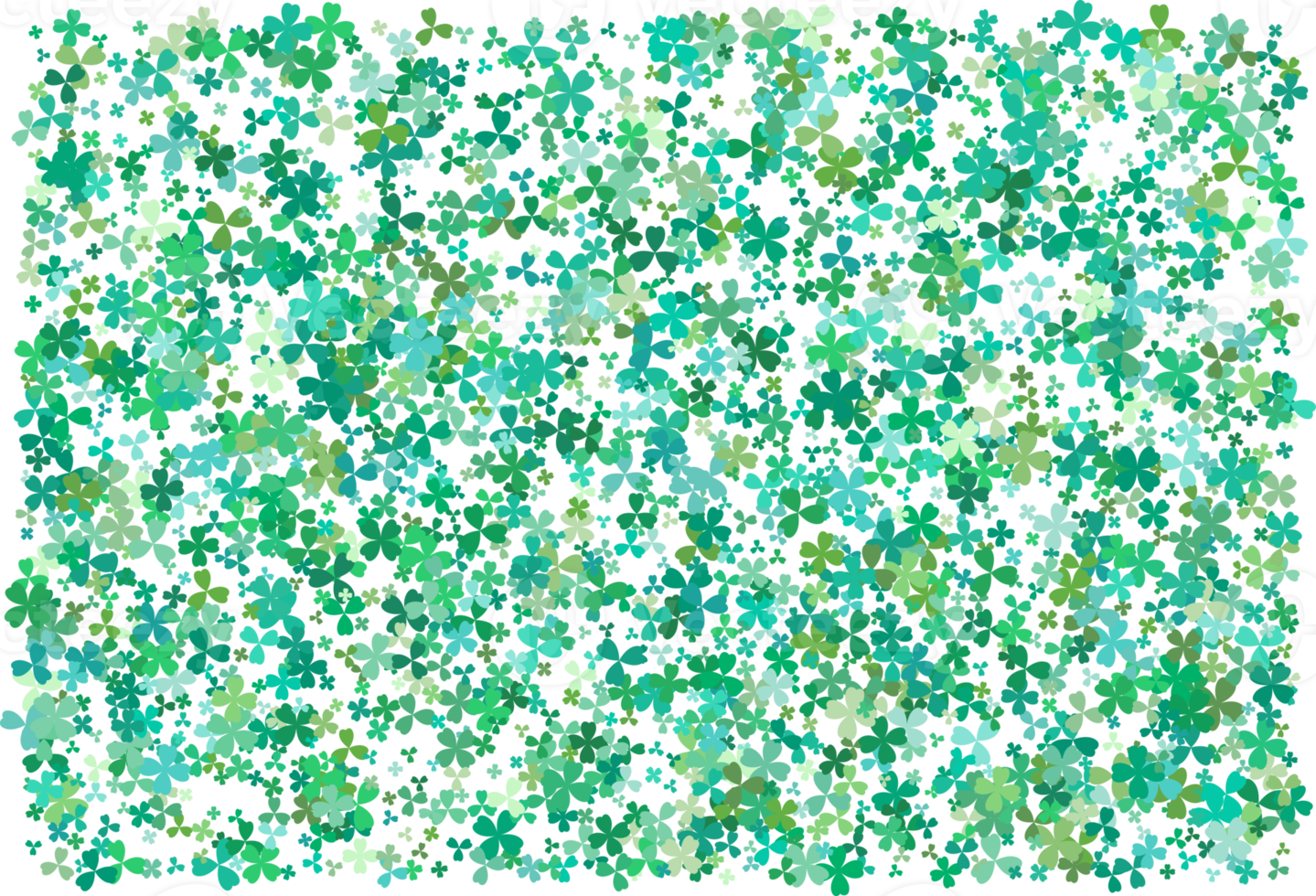 feuilles de trèfle. fond vert png