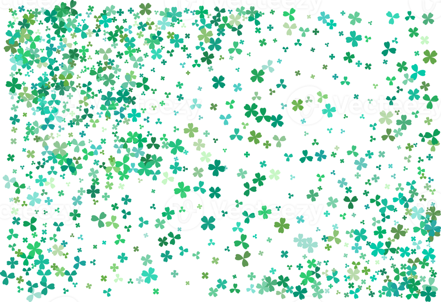 Clover leaves. Green Background png