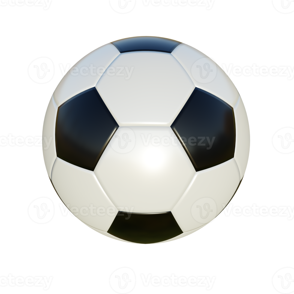 bola de futebol. renderização 3D png