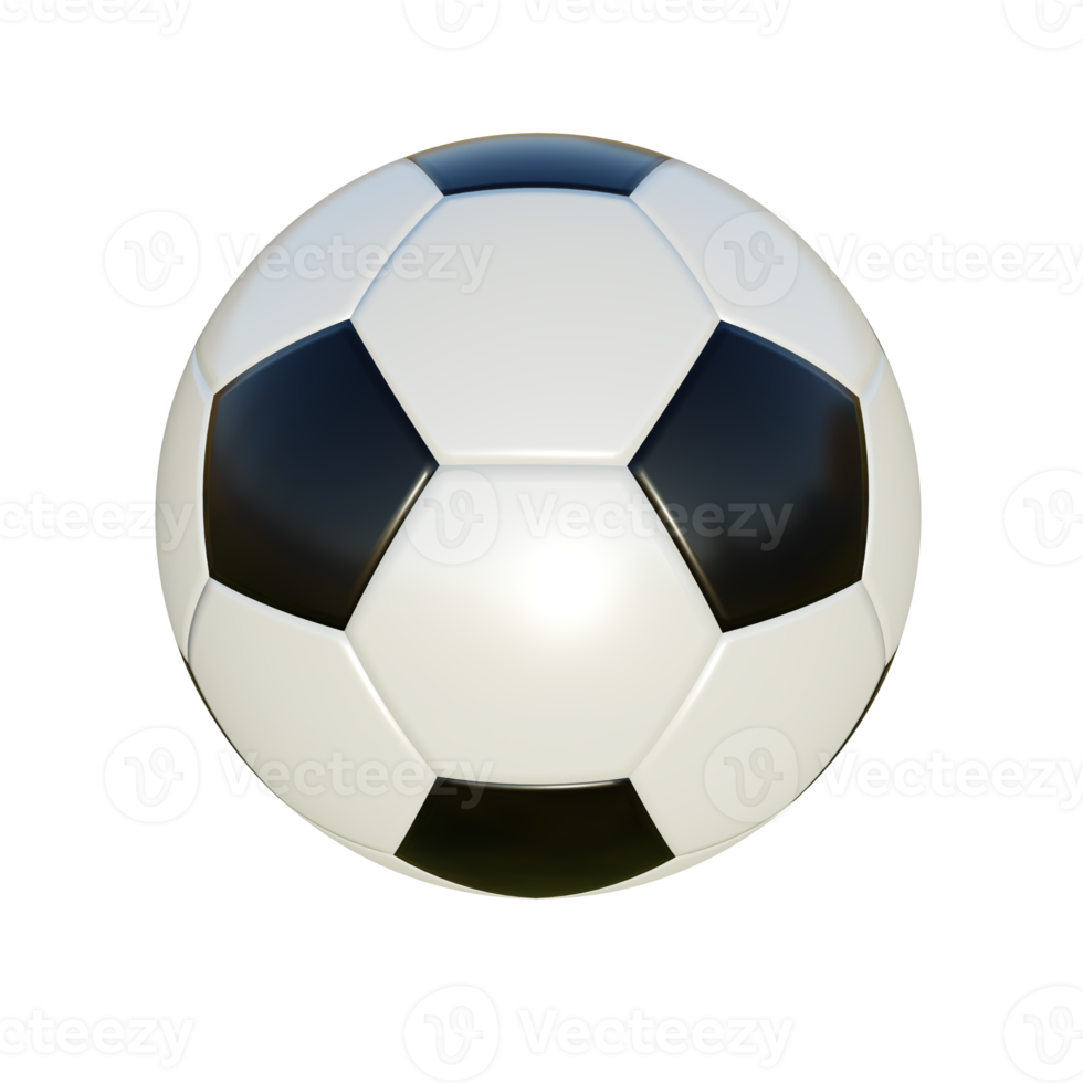 Soccer ball. 3d render png