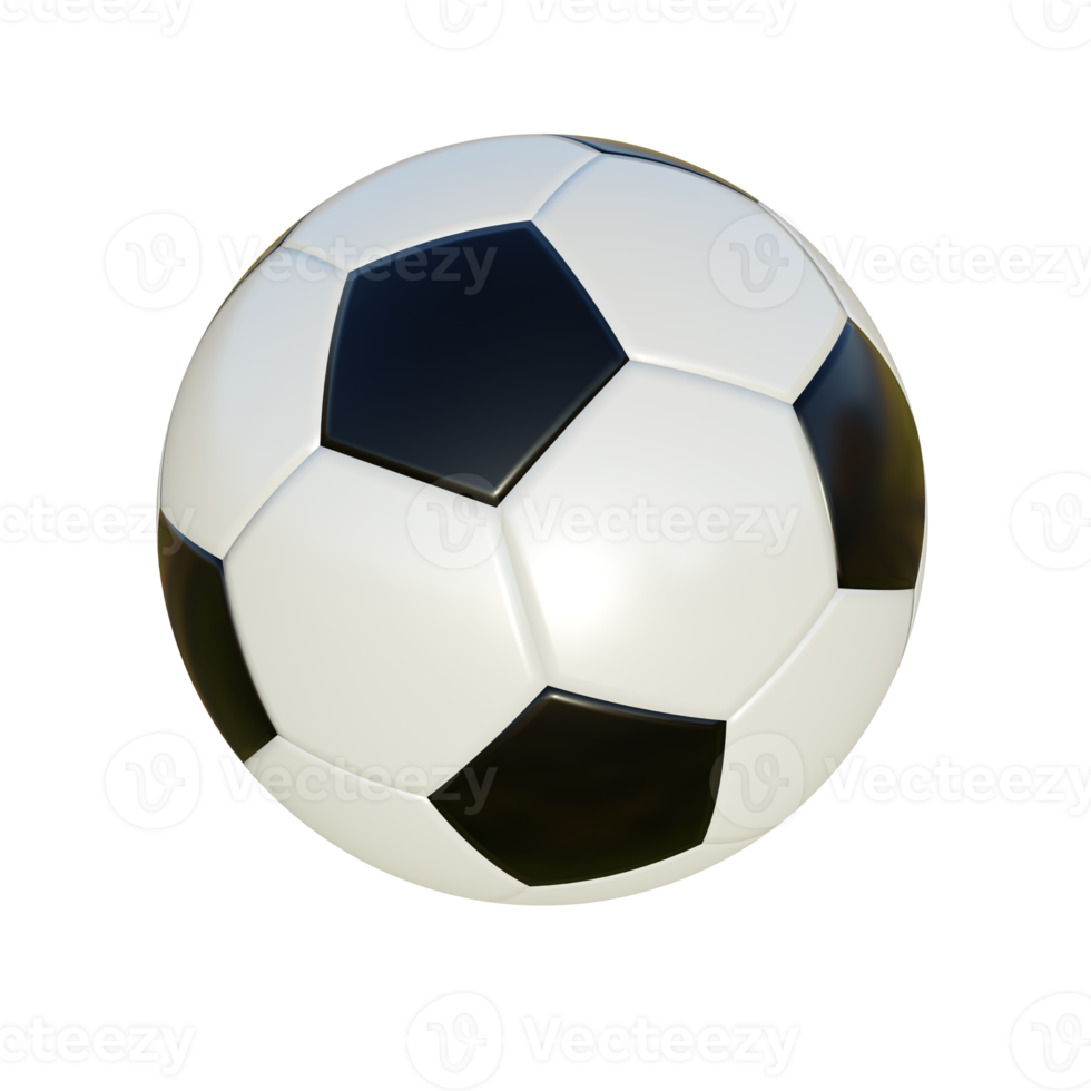 Soccer ball. 3d render png