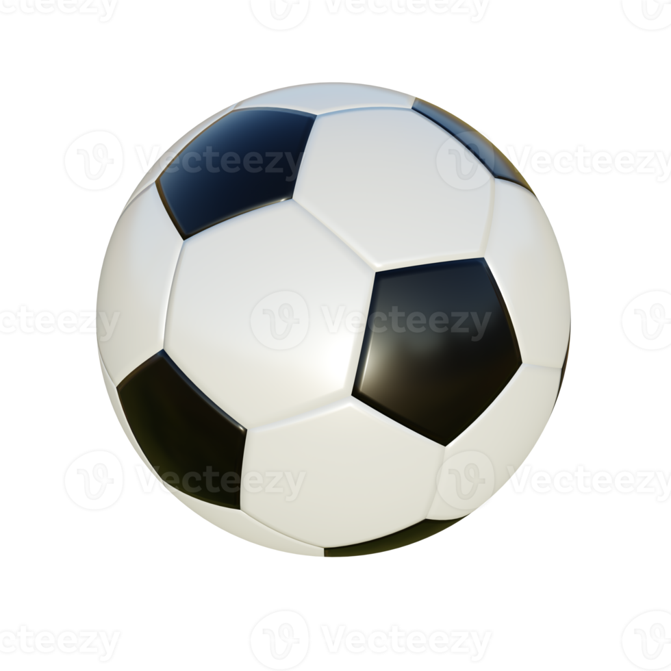 bola de futebol. renderização 3D png