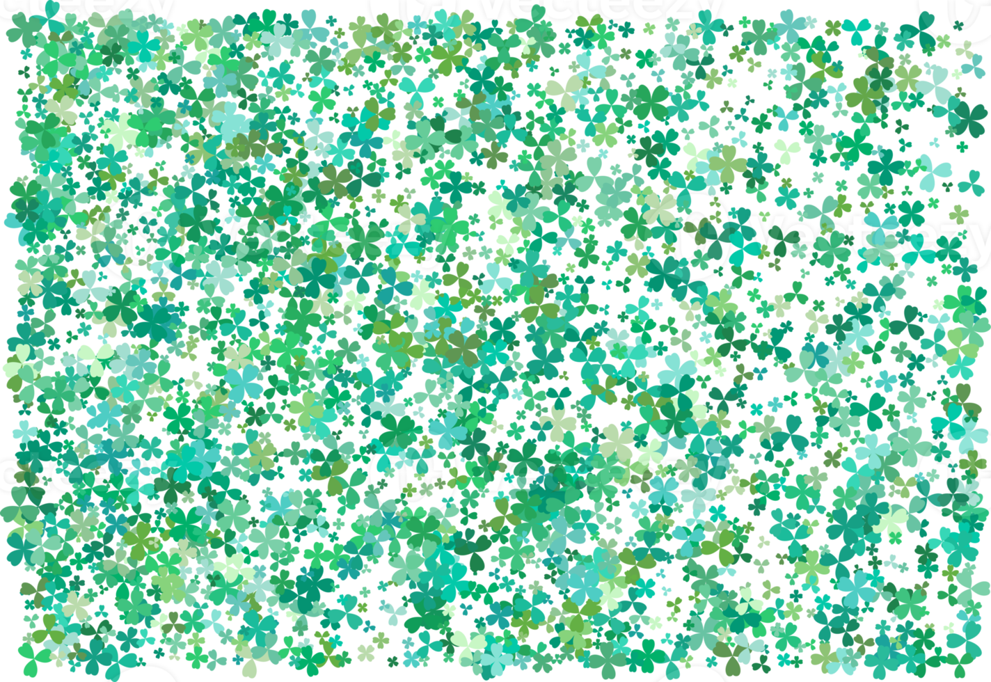 feuilles de trèfle. fond vert png