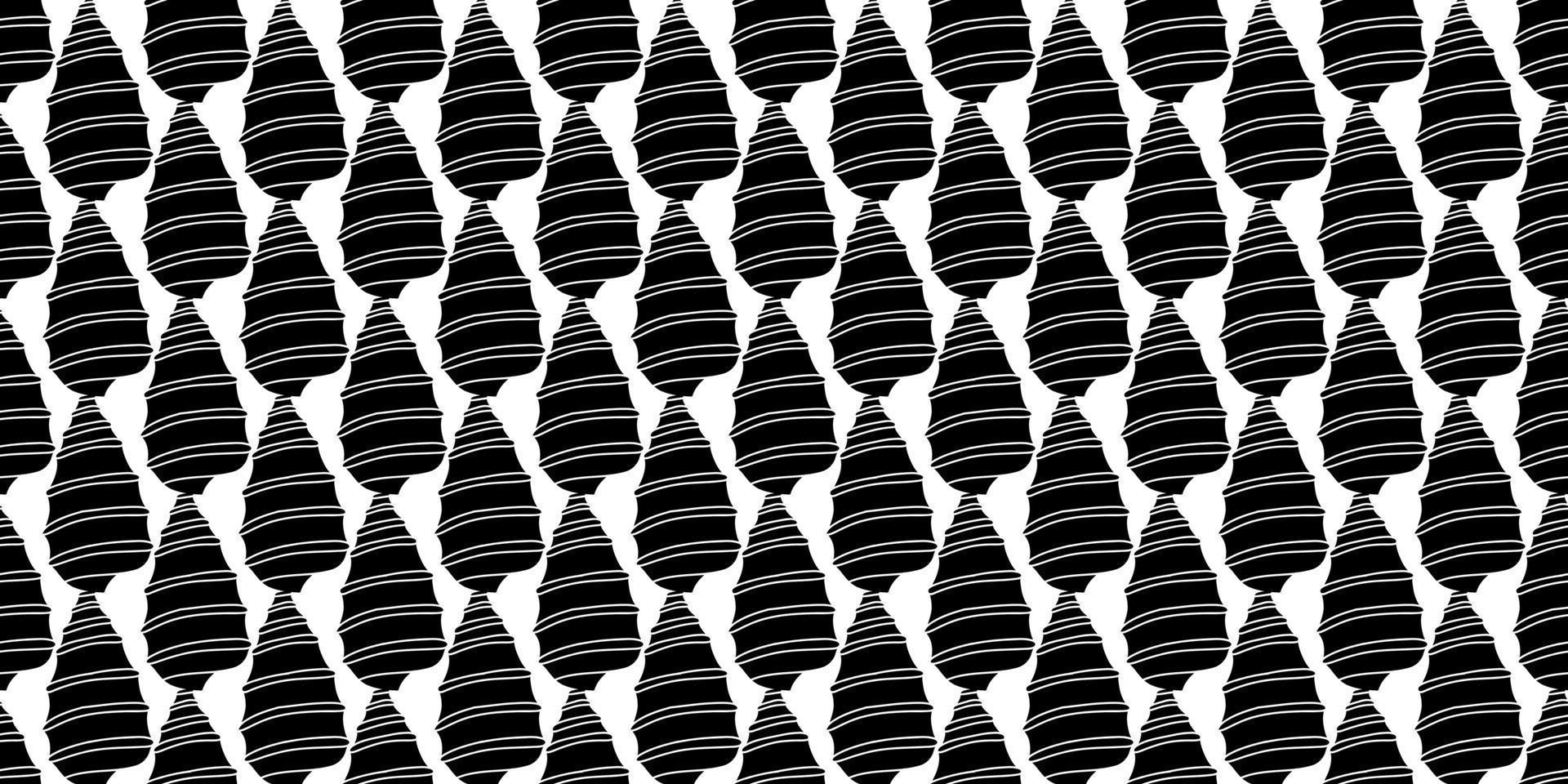 Vector seamless pattern. Line art sketch seashells. Isolated background. Decoration symbol of health calcium. Summer, sand and beach design. Repetitive ornament.