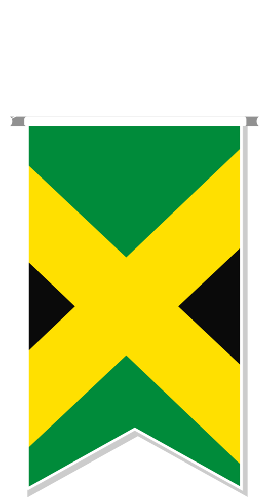 Jamaica flag in soccer pennant. png